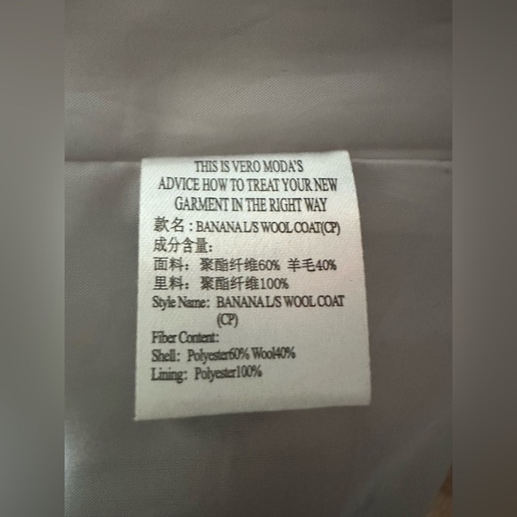 Vero Moda BANANAL/S Wool Coat size S - Picture 15 of 15